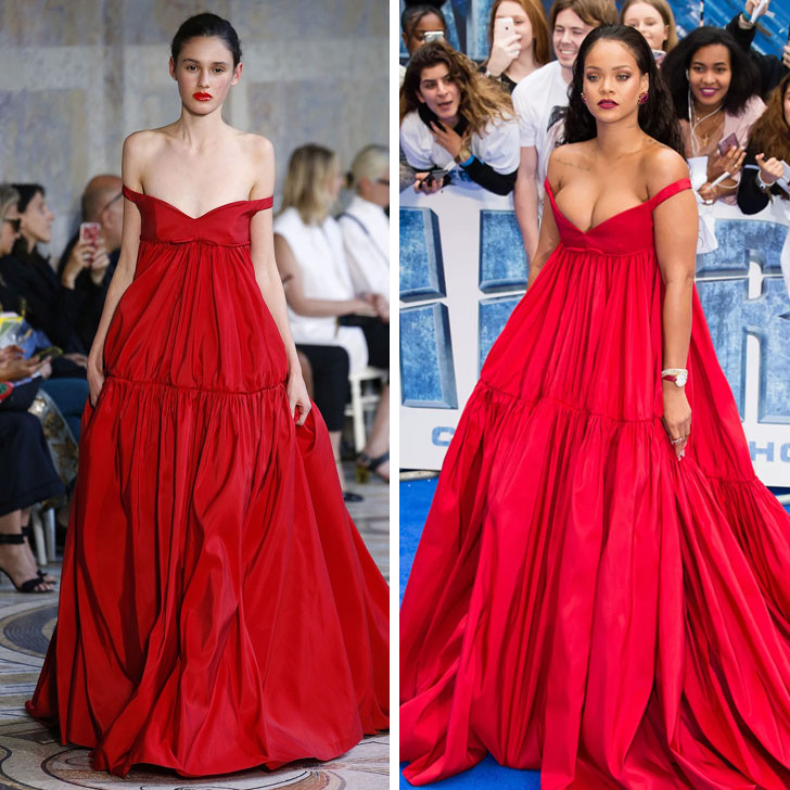 Rihanna – Giambattista Valli |  quién lo lució mejor: 12 vestidos que las celebridades sacaron de la pasarela |  Su belleza