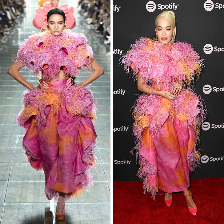 Rita Ora-Marc Jacobs |  quién lo lució mejor: 12 vestidos que las celebridades sacaron de la pasarela |  Su belleza