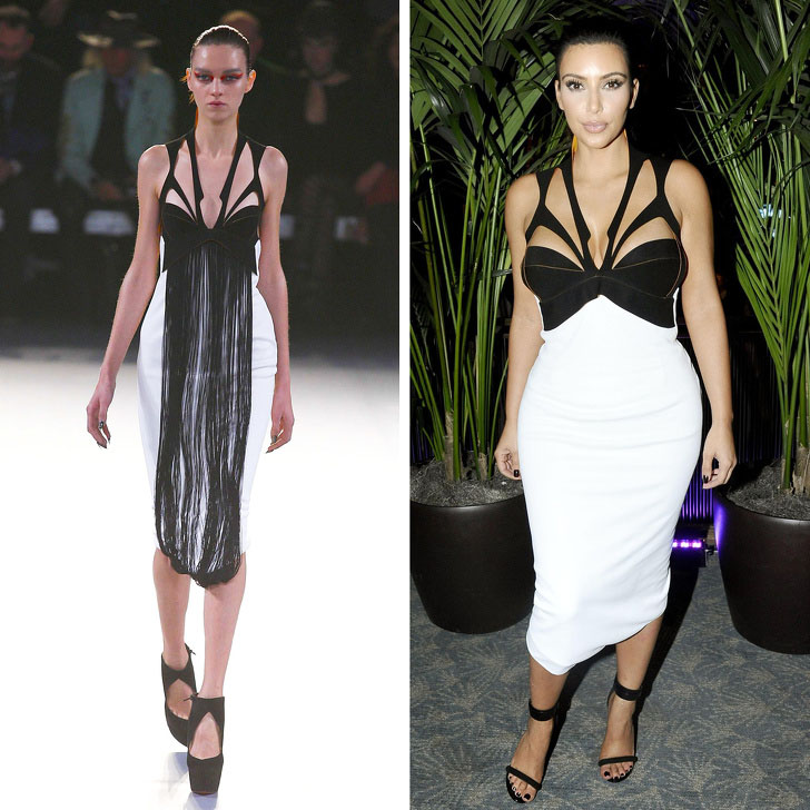 Kim Kardashian-Thierry Mugler |  quién lo lució mejor: 12 vestidos que las celebridades sacaron de la pasarela |  Su belleza