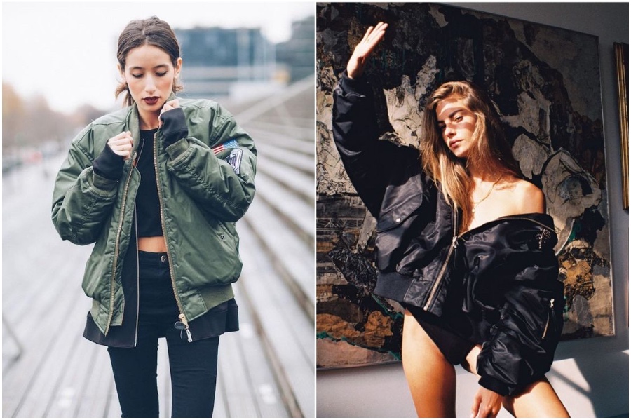 chaqueta bomber |  9 artículos del guardarropa masculino que las mujeres deberían usar totalmente |  Su belleza