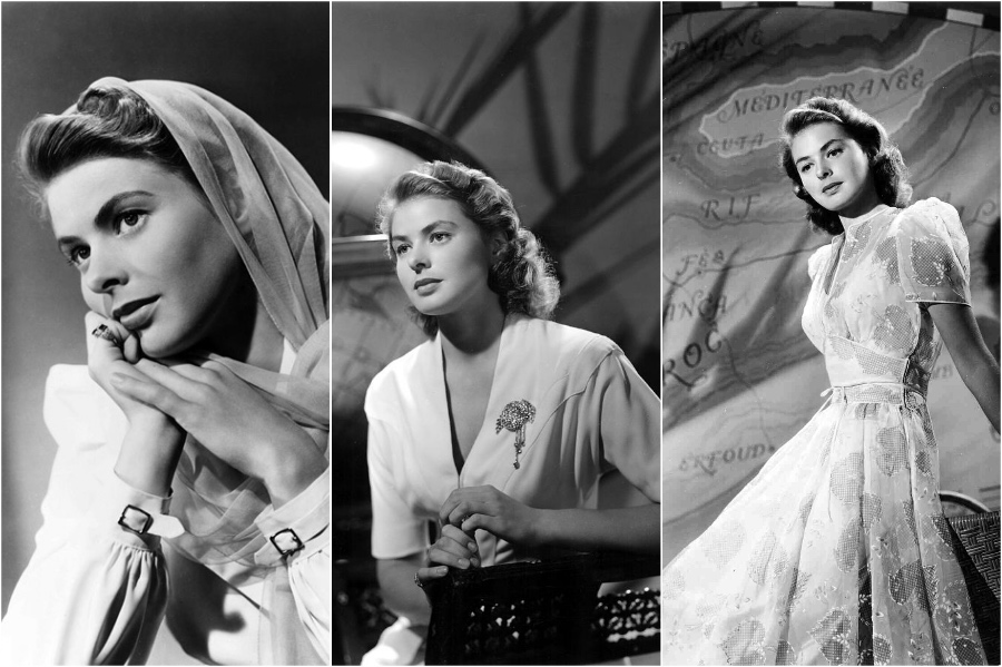 Ingrid Bergmann |  10 iconos de estilo de los años 30 y 40 |  Su belleza