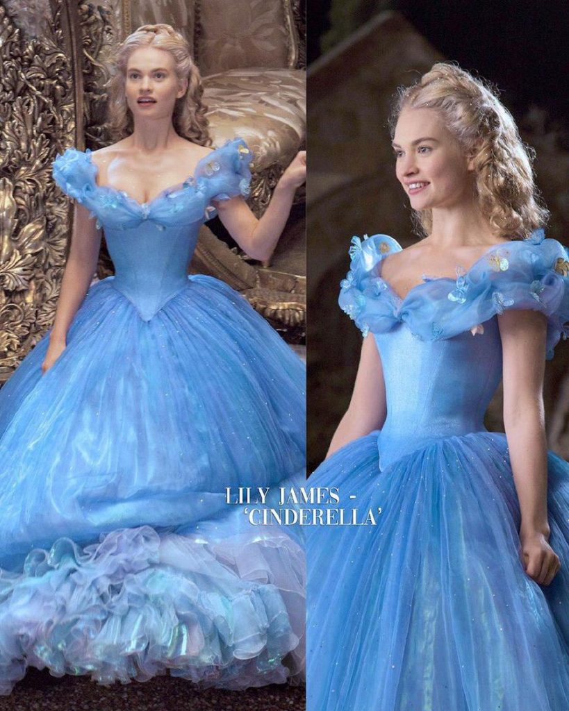 Lily James – Cenicienta |  15 vestidos icónicos de películas que desearías poder usar |  Su belleza