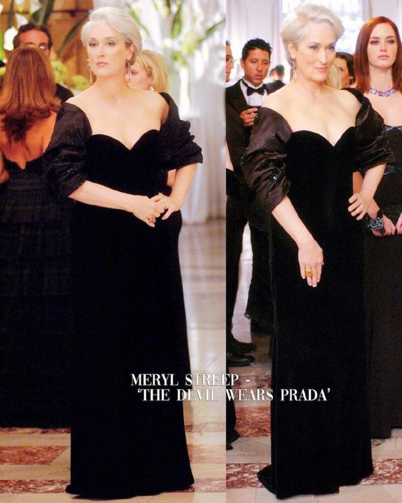 Meryl Streep – El diablo viste de Prada |  15 vestidos icónicos de películas que desearías poder usar |  Su belleza