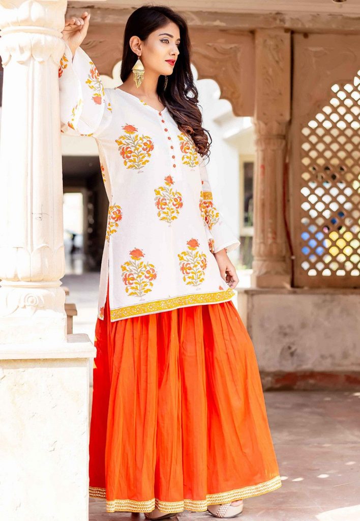 kurti con falda |  9 consejos de moda que toda chica india debe seguir |  Su belleza