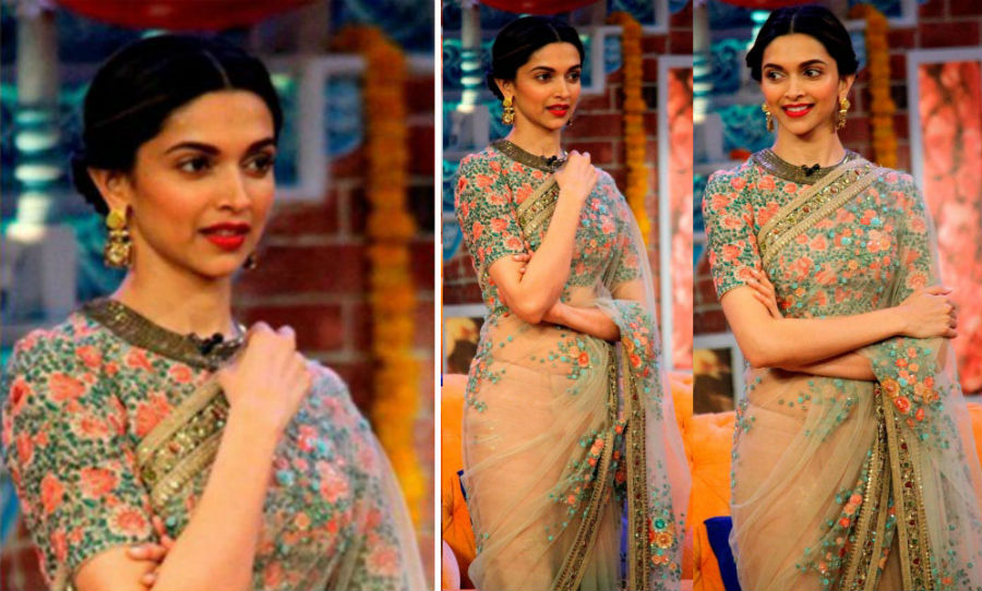 Deepika Padukone en sari |  Su belleza