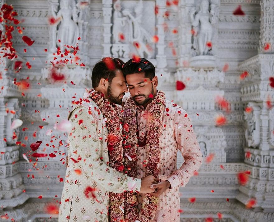 pareja gay inmortaliza hermosa boda tradicional india #1 |  Su belleza
