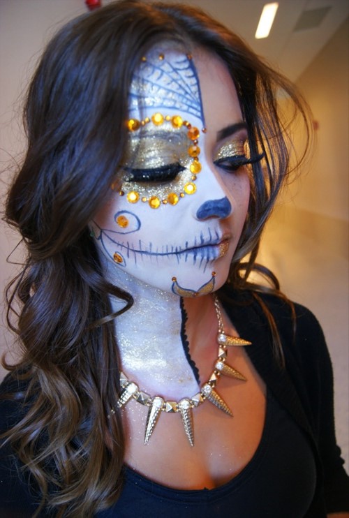 cráneo completo |  10 ideas de maquillaje para el Día de los Muertos |  Su belleza