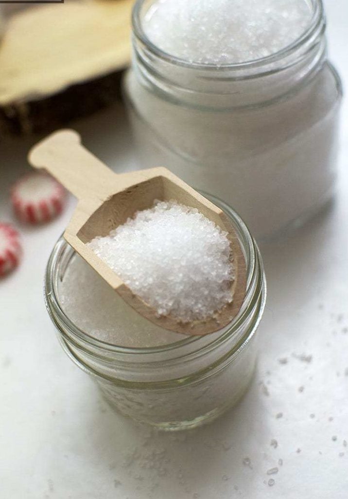 Exfoliante de sal de menta |  10 recetas caseras de exfoliantes con sal marina que puedes hacer tú mismo |  Su belleza