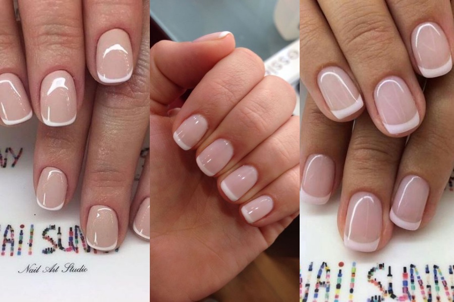 Manicura Francesa Para Uñas Cortas |  8 ideas frescas de diseño de manicura francesa |  Su belleza