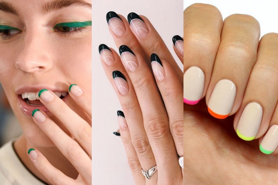 Manicura francesa colorida |  8 ideas frescas de diseño de manicura francesa |  Su belleza