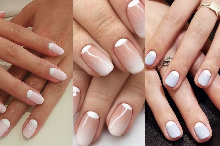 Manicura francesa inversa |  8 ideas frescas de diseño de manicura francesa |  Su belleza