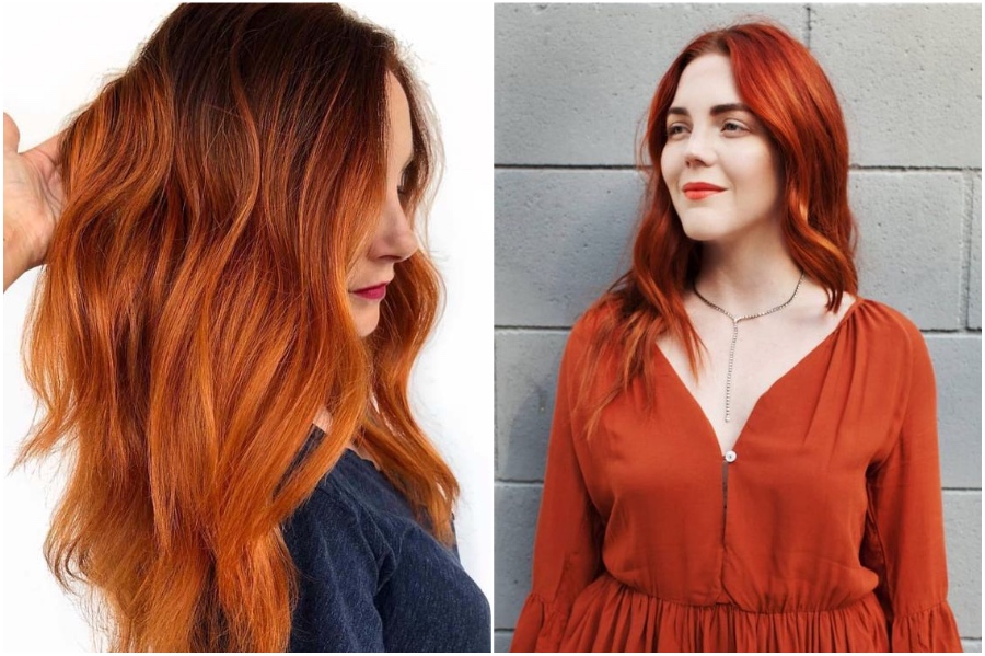 naranja quemada |  15 ideas de moda para el cabello rojo para probar |  Su belleza