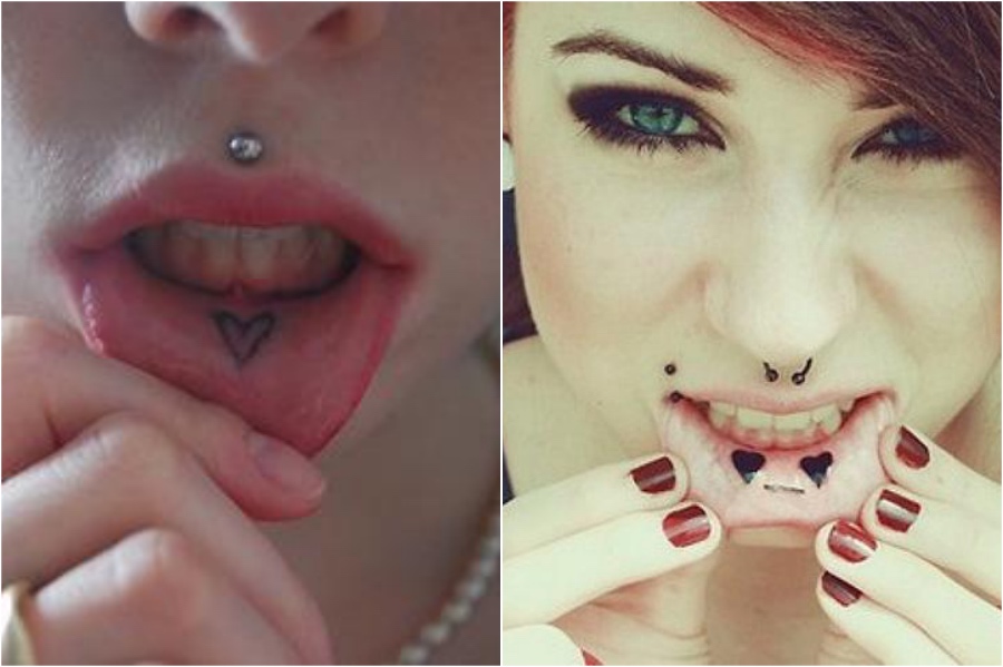  28 lindas ideas de tatuajes de labios para niñas #2 |  Su belleza