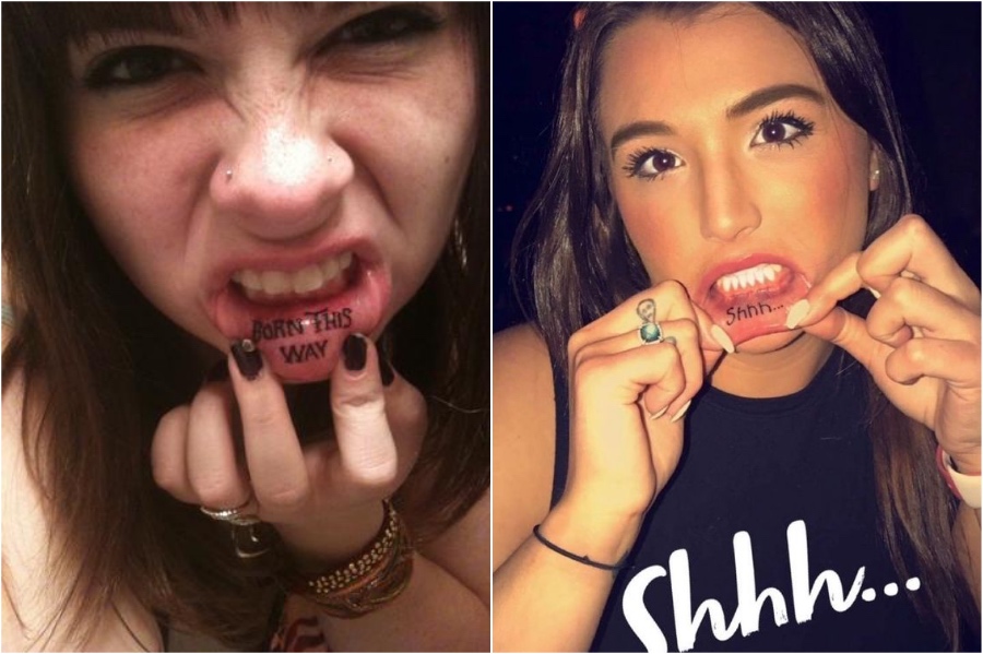   28 lindas ideas de tatuajes de labios para niñas #6 |  Su belleza