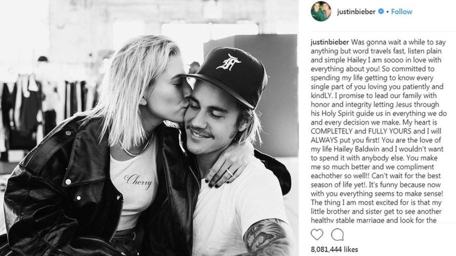 Justin le propuso matrimonio durante el verano de 2018. |  7 cosas que debe saber sobre la boda de Hailey Baldwin y Justin Bieber |  Su belleza