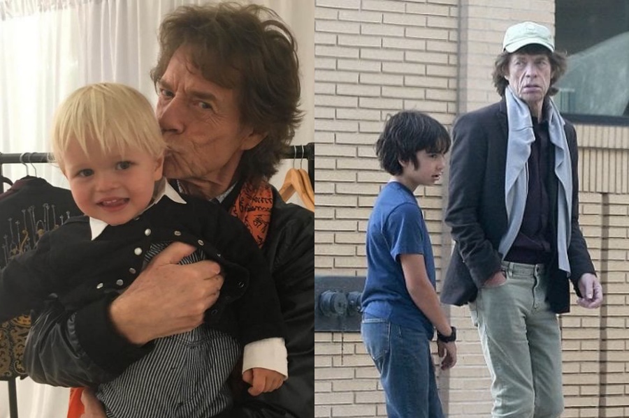 Mick Jagger |  12 abuelos famosos con sus nietos te derretirán el corazón |  Su belleza