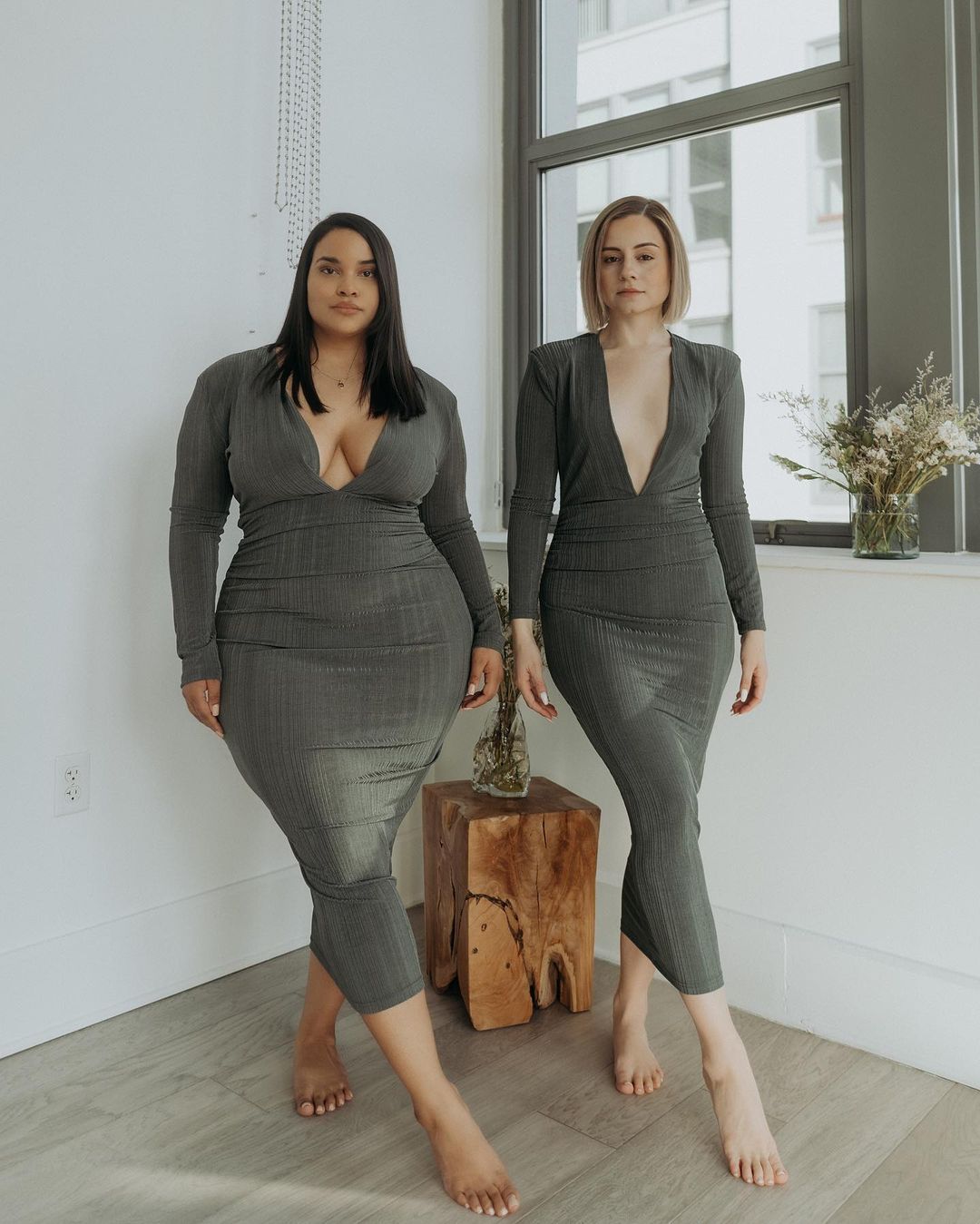 Cuerpo Positivo Denise Mercedes y Maria Castellanos |  vístete para impresionar: dos amigas demuestran que el estilo brilla en todos los cuerpos |  Su belleza