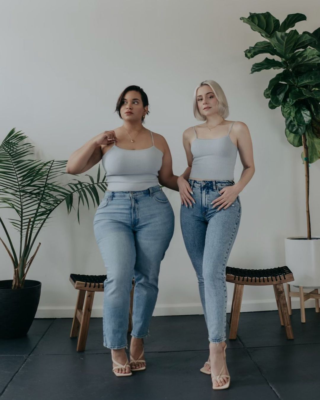 Cuerpo Positivo Denise Mercedes y Maria Castellanos |  vístete para impresionar: dos amigas demuestran que el estilo brilla en todos los cuerpos |  Su belleza