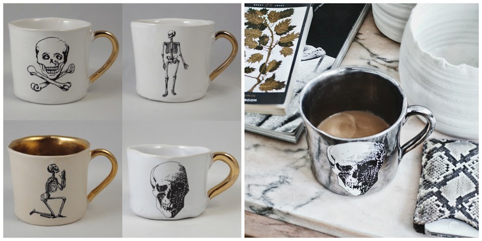 3. Tazas de calavera