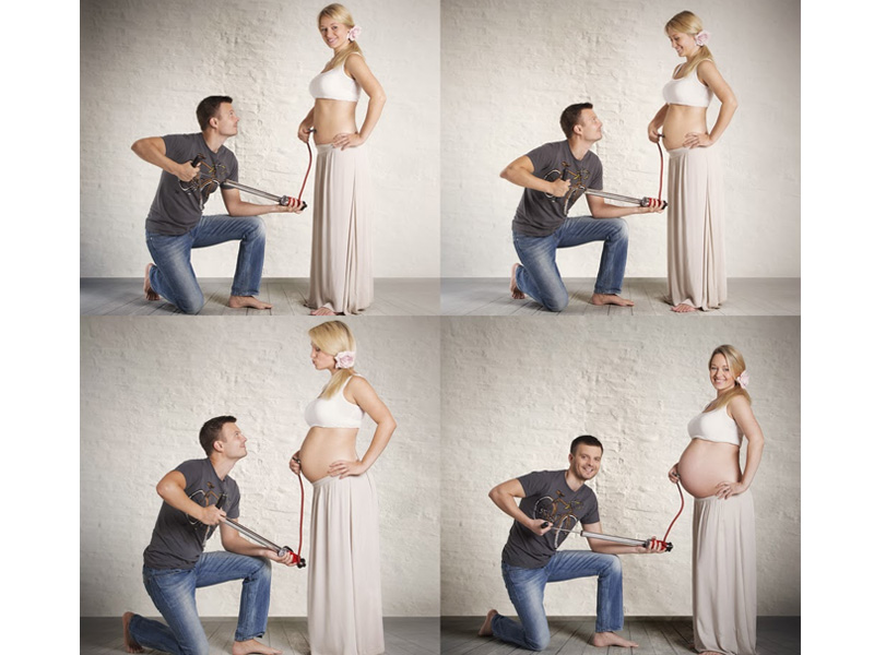 Ideas divertidas y creativas para fotos de embarazo 10