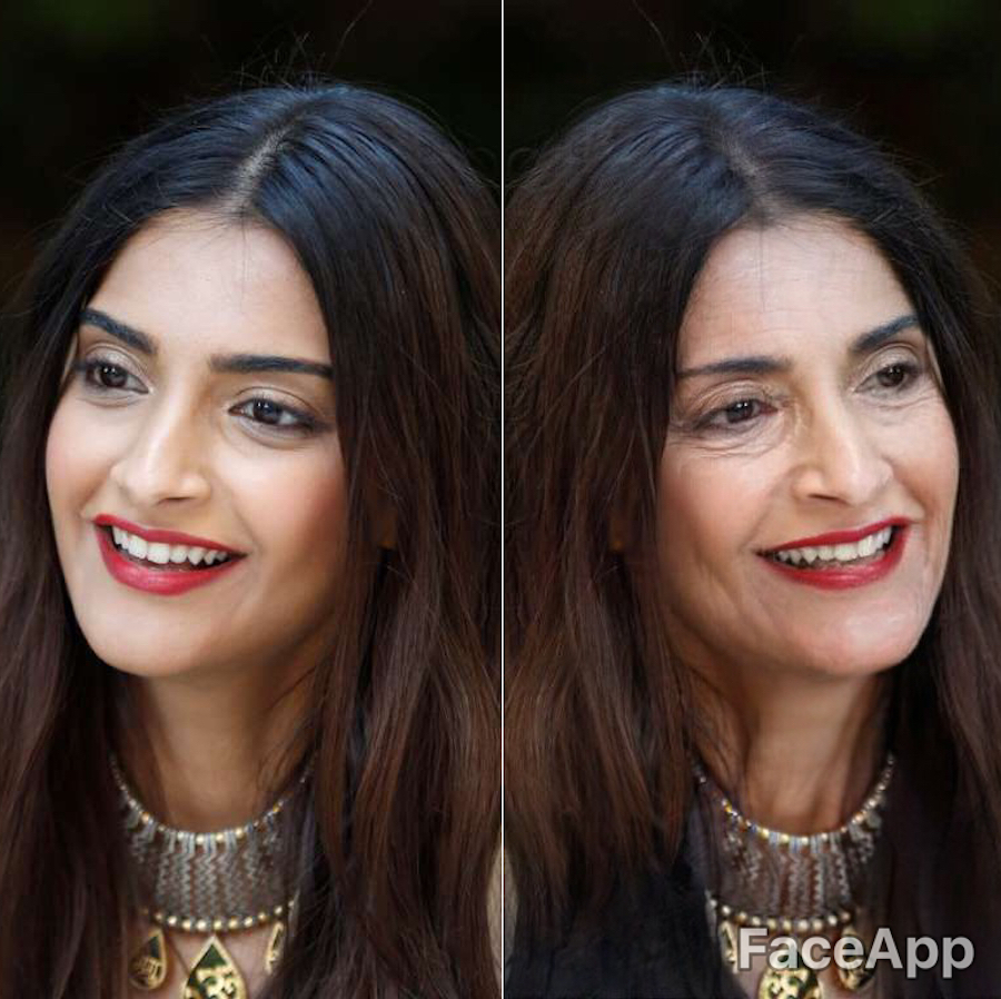 Sonam Kapoor |  Cómo se verán las estrellas de Bollywood cuando envejezcan |  Su belleza