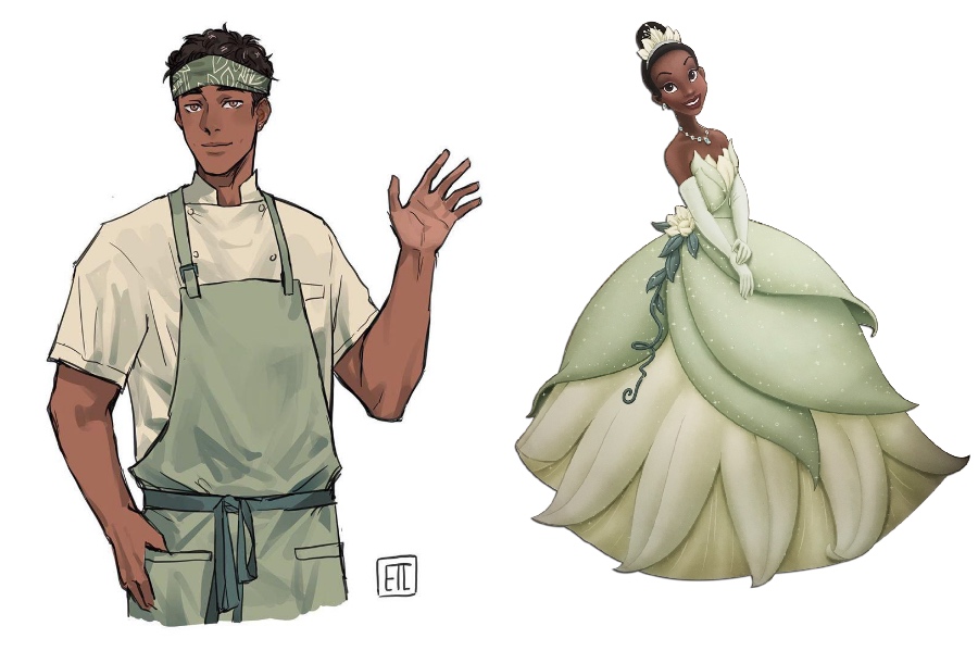 tiana |  Si las princesas de Disney fueran niños |  Su belleza