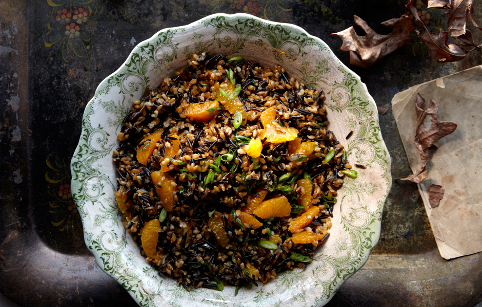 12 Ensalada De Arroz Salvaje, Farro Y Mandarina