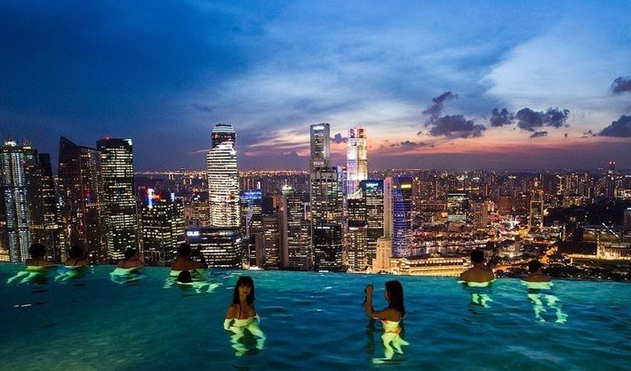 13. Piscina infinita Marina Bay Sands Hotel, Singapur 2