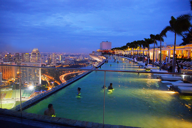 13. Piscina infinita Marina Bay Sands Hotel, Singapur 1