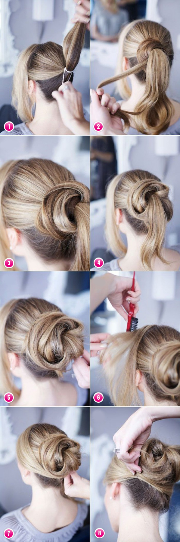 Peinados creativos para cabello largo.