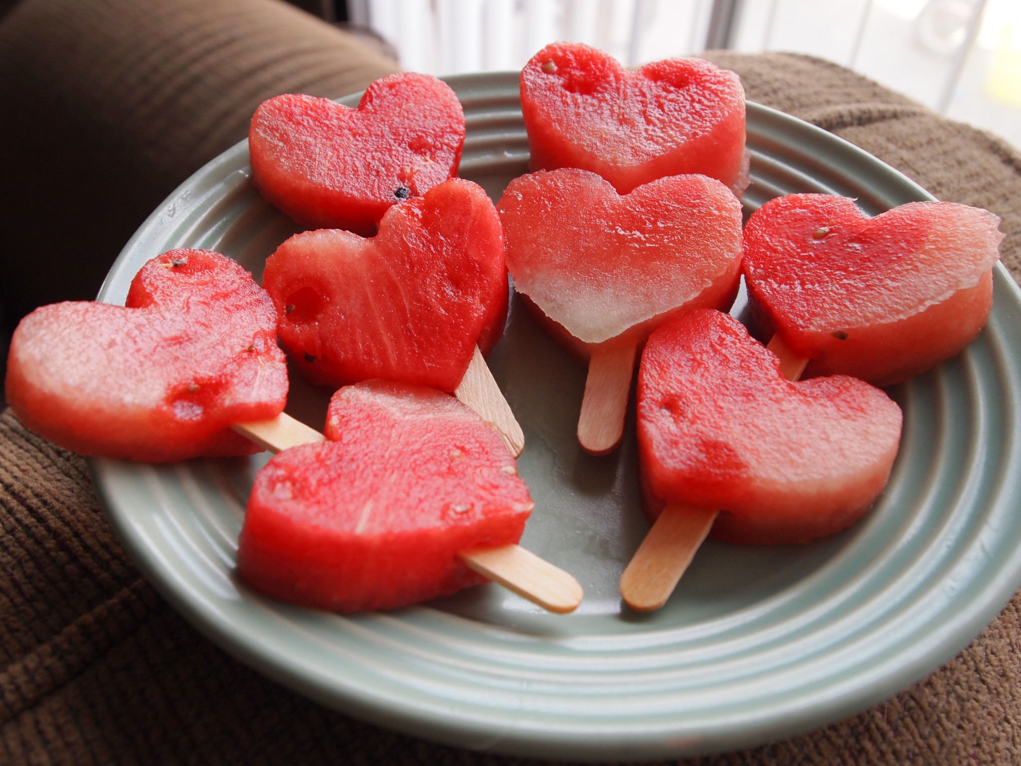 Comida en forma de corazón